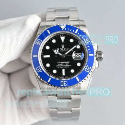 HP Factoty Swiss Clone Rolex 3235 Submariner Smurf 41mm Blue Ceramic Bezel Watch 